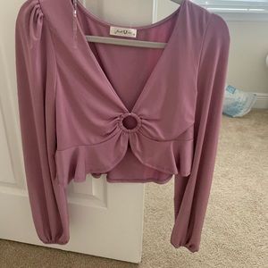 Purple Long Sleeve Top